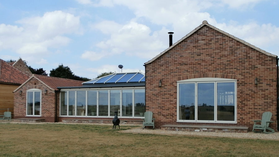 Finished Roof Lantern and Bi-Folding Doors